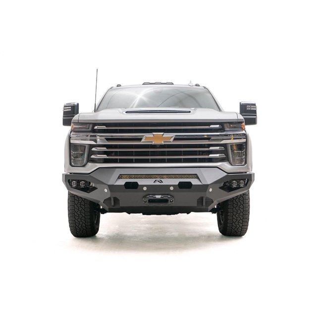 Fab Fours Bumper CH20-X4951-1 Matrix Series; One Piece Design; Direct Fit; Mounting Hardware Included; Without Grille Guard; With D-Ring Mounts; Black Powder Coated 3/16 Inch Plate Steel