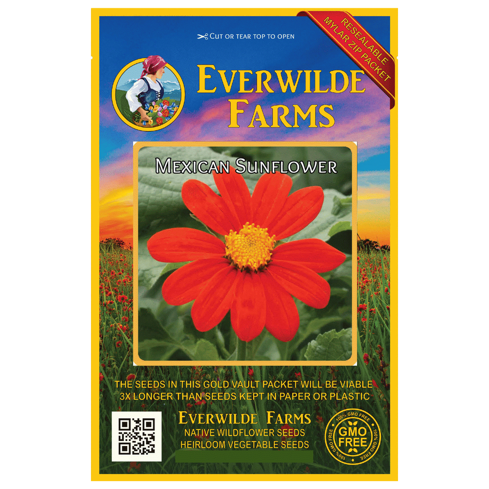 Everwilde Farms 100 Mexican Sunflower Garden Flower Seeds Gold