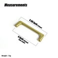 thumbnail image 2 of Goo-Ki Brushed Gold Cabinet Pulls with 4'' Hole Centers, Modern Style Zinc Alloy Cabinet Handles for Dresser,Wardrobe,Cupboard- 6 Pack, 2 of 5