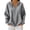 Gray-04, variant on Perfectbot Women Waffle Knit Henley Hoodie, Long Sleeve Drawstring Pullover Fall Casual Sweatshirt