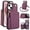 Dark Purple, variant on Crossbody Wallet Case for iPhone 15, RFID Blocking Zipper Handbag Purse Flip Cover, Kickstand Folio Case Card Slots Holder Wrist Strap Lanyard