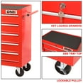 thumbnail image 6 of DNA Motoring TOOLS-00263 5-Drawer Red Plastic Top Rolling Tool Cabinet with Keyed Locking System, 6 of 7