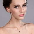 thumbnail image 2 of Gem Stone King 14K Yellow Gold Red Garnet Pendant Earrings Set for Women | 2.88 Cttw | Gemstone January Birthstone | Oval 8X6MM and 6X4MM | with 18 inch Chain, 2 of 3