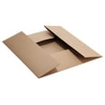 thumbnail image 2 of [25 Pack] Kraft Paperboard 4 Corner Pop Up Food Tray Carrier - Food and Drink Stadium Tray Carrier - Theater Snack Carrier Box - 10 x 10 x 3 Inches, 2 of 3