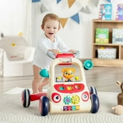 2-in-1 Sit-to-Stand Baby Push Walker with Music and Light
