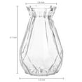 thumbnail image 3 of MyGift 5-inch Clear Glass Diamond-Faceted Flower Vases, Modern/classic, Set of 2, 3 of 8