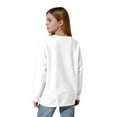 thumbnail image 4 of Garbnen Boys Long Sleeve Shirts Crewneck White Shirt Teen Girl Basic Fall Preppy Sweatshirts for Teen Girls Trendy 7-8 Years, 4 of 5