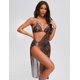thumbnail image 3 of Conjunto de bikini BELLA BARNETT con cuello halter con estampado de leopardo, 3 piezas, 3 of 6