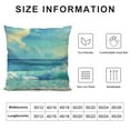 thumbnail image 5 of Orinice Palm Tree Waves Beach Graphic Decorative Pillow Cover for Home Couch 24x24in, 5 of 5