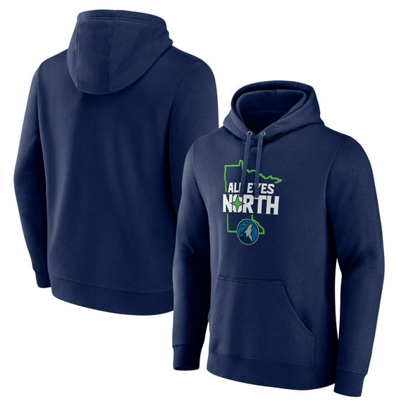 Men's Navy Minnesota Timberwolves Pick & Roll Coverage Pullover Hoodie