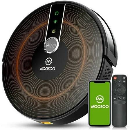 Moosoo RT50 Robot Vacuum Cleaner Quiet Super Thin 2200Pa Suction Wi-Fi Connected