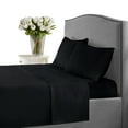 thumbnail image 5 of United Collection 1200 Thread Count Egyptian Quality Cotton Luxurious Super Soft Solid Sheet Set Black - Twin XL, 5 of 5