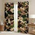 thumbnail image 2 of Manfei Camouflage Hunting Black Out Curtains,Camo Army Curtains Pack of 2 (42x63 Each),Green Brown Beige Bedroom Curtains For Teens,Ultra Soft Home Decor, 2 of 6