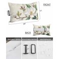 thumbnail image 3 of Pack of 2 Outdoor Lumbar Pillow Covers 12x20 Inch, Vintage Floral Spring Waterproof Throw Pillow Covers Set, Rustic Botanical White Flowers Indoor&Outdoor Decorative Cushion Cases for Patio Porch Car, 3 of 7