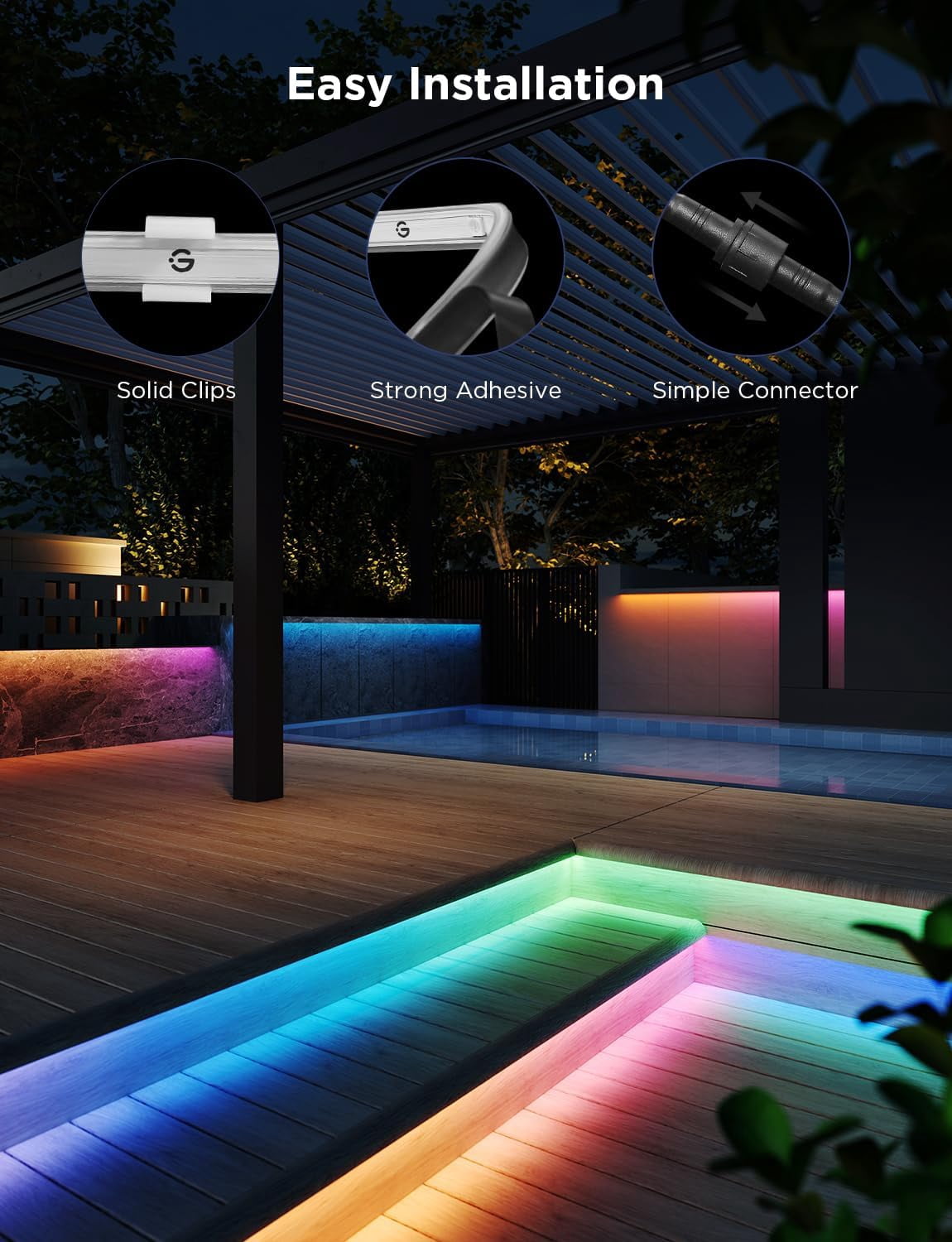 Govee RGBICWW Outdoor LED Strip Lights (32.8 ft)
