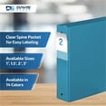 thumbnail image 5 of Davis Premium Economy, Round Ring, Binder, 6 Pack (Turquoise Blue, 2"), 5 of 8