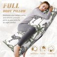 thumbnail image 3 of Yiaed Body Pillow Cover, Ultra Soft Microfiber Pillowcases, Breathable Long Pillow Case, Envelope Closure-Palm Trees Zebra (20x54 inch)（Pillow core not included）, 3 of 5