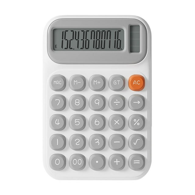 JASKFLY Plastic Solar Calculator Portable Solar and Battery Powered Calculator