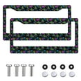 thumbnail image 2 of License Plate Frame 2PC Vibrant Multi - Color Splatter Car License Plate Holders with Screws & Caps 6.3x12.2inch(16x31cm), 2 of 8