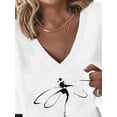thumbnail image 4 of Gvmfive Women Long Sleeve Tops V Neck T Shirt Pullover Blouse, 4 of 5