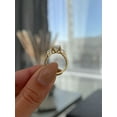 thumbnail image 4 of 2.00Ct Cushion Cut Moissanite Trilogy Engagement Ring, Pear Side Stones, 14K White Gold, US 11.5, 4 of 7
