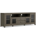 thumbnail image 1 of Simpli Home Cosmopolitan Solid Wood Extra Wide 72" TV Stand - Farmhouse Gray, 1 of 10