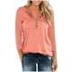 thumbnail image 2 of Blusas para mujer,Camiseta raglán con cuello en V para mujer, manga 3/4, blusa informal de cuello redondo para estar en casa, sopatenor, 2 of 9