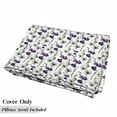 thumbnail image 5 of Watercolor Flower Floor Pillow Lounger Cover, Wild Orchid Family Flowerpot Plants with Blooms Romantic Floral Art, Nap Mat Printed Fabric Case for 5 Pillows, 88" x 27", Purple White, by Ambesonne, 5 of 5