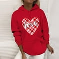 thumbnail image 2 of WXLWZYWL Trendy Sweatshirts For Women 2023 Women'S Valentine'S Day Printed Round Neck Loose Pullover Hooded Printed Sweatshirt Tops, 2 of 5