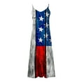 thumbnail image 3 of Womens Sleeveless Spaghetti Straps Maxi Dress Stars Stripes 4th of July Patriotic Sundress Summer Dresses, 3 of 4