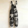 thumbnail image 4 of Halloween Knit Skeleton Print Overalls for Halloween Party Dress Up Clothes Themed Party Role Play Pretend Play Outfit, 4 of 4