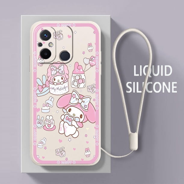 Kawaii Kuromi Anime para Xiaomi Redmi 12C 11 Prime A1 10 10X 9 9A 9T 9AT 8 8A 7 6 Pro 4G 5G funda de teléfono de cuerda líquida Coque Capa xuanjing unisex