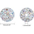 thumbnail image 2 of 100pcs 10mm Crystal AB Rhinestones Pave Disco Ball Clay Beads, Polymer Clay Rhinestone Beads Round Charms Crystal Beads for Bracelet Necklace Earring, 2 of 4
