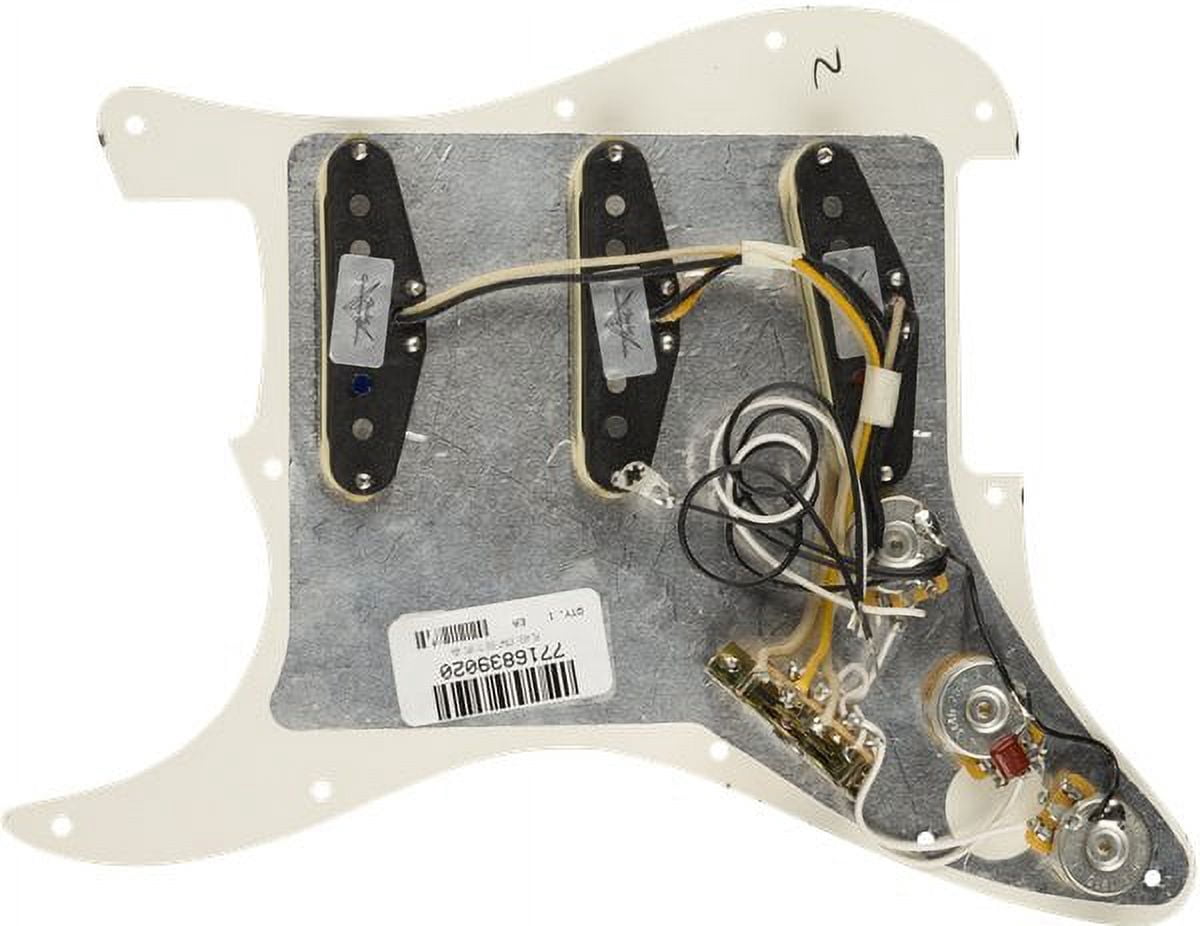 Fender Pre-Wired Strat Pickguard Custom Shop Texas Special SSS White Black White