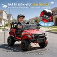 thumbnail image 7 of 24V Kids Ride On Car with Remote Control, 400W Power Motors, 4 Wheels Suspension Toy Car for Kids, Bluetooth, USB, Music, LED Lights, Power Display, Electric Car for Kids Ages 3+, Red, 7 of 7