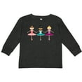 thumbnail image 3 of Inktastic Little Ballerina Trio Girls Long Sleeve Toddler T-Shirt, 3 of 5