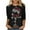 Black, variant on Kaemgyyd Christmas Shirts for Women Soft Cozy Print Pajamas Tee Crew Neck 3/4 Sleeve Casual Trendy Tops