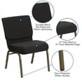 thumbnail image 4 of Flash Furniture HERCULES Series 21''W Stacking Church Chair in Black Dot Patterned Fabric - Gold Vein Frame, 4 of 13