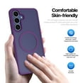 thumbnail image 4 of For Samsung Galaxy S25 FE Case, Tiflook Compatible with MagSafe Military Grade Drop Protection Magnetic Rugged Cover Translucent Back Shockproof Cell Phone Case for Galaxy S25 FE 6.7" - Purple, 4 of 6