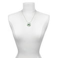 thumbnail image 3 of Delight Jewelry Silvertone Green Three Leaf Clover - Shamrock Gymnastics Mom Ring Charm Necklace, 18", 3 of 4