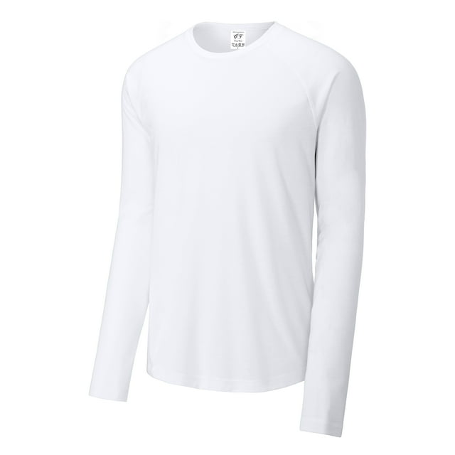 Gravity Threads Long Sleeve Tri-Blend Wicking Raglan Tee - White - 3XL