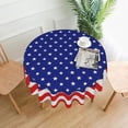 thumbnail image 4 of 4th of July Table Cover Round Tablecloth 60 Inch America Memorial Day 250 Years of Freedom 1776-2026 Patriotic Circular Table Cloth Machine Washable Waterproof Fabric(A), 4 of 9