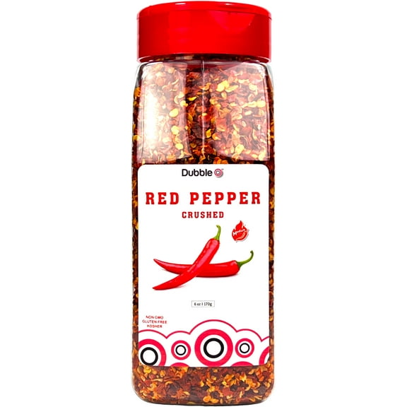 Crushed Red Pepper / Chili Flakes in - 7 oz.  ⦾  Non GMO, Kosher, Halal, and Gluten Free  ⦾  Dubble O Brand