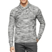Calvin Klein NEW Gray Space Mens Size XL Shawl-Collar Patterned Sweater