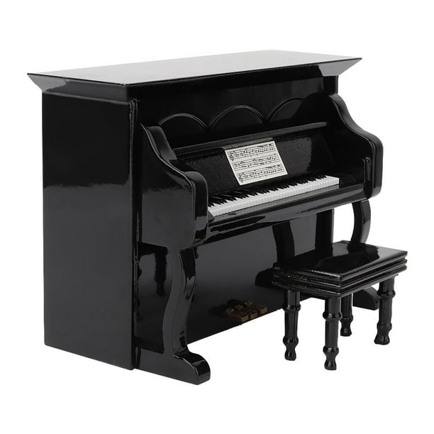 Piano de Maison de Poupée Modèle de Piano Miniature avec Chaise