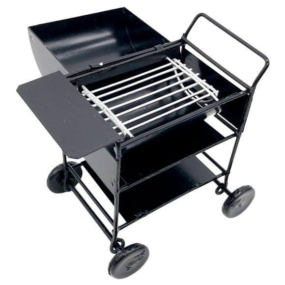 Miangastore Dolls House Toy Grill Mini BBQ Grilling Rack Miniature Grill Dolls House Outdoor Mini Cooking Tool