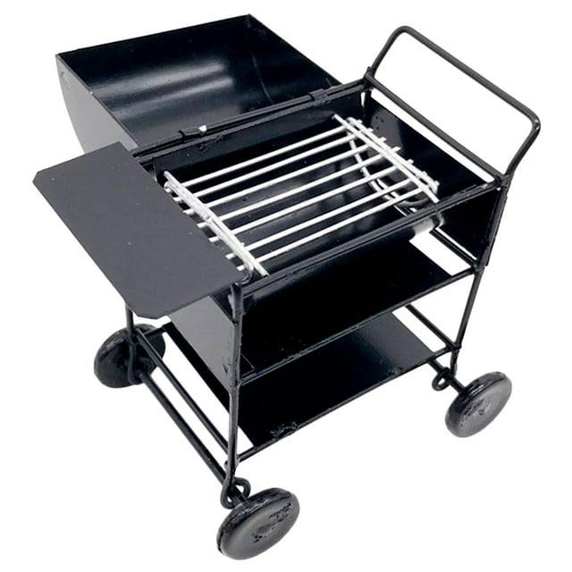 Miangastore Dolls House Toy Grill Mini BBQ Grilling Rack Miniature Grill Dolls House Outdoor Mini Cooking Tool