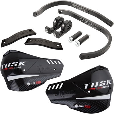 Tusk D-Flex Pro Handguards Black Bar/Black Plastics 7/8" Bars