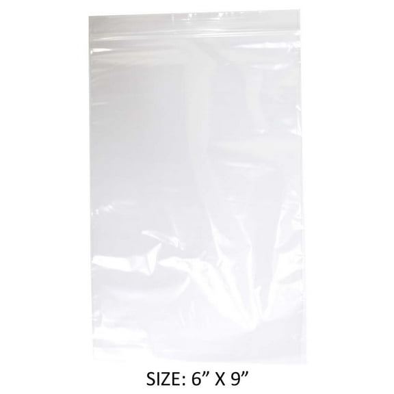 HAWK 1000 Count Plastic Resealable Bags | 6" x 9" (15.2 cm x 22.9 cm) | Air-Tight & Waterproof | Sturdy 2.5 mil Thickness | Multipurpose Storage | User-Friendly Design