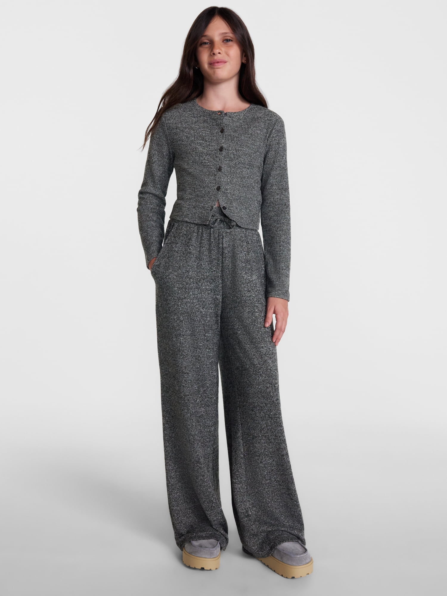 Weekend Academy Girls Knit Wide Leg Pants, Sizes 4-18